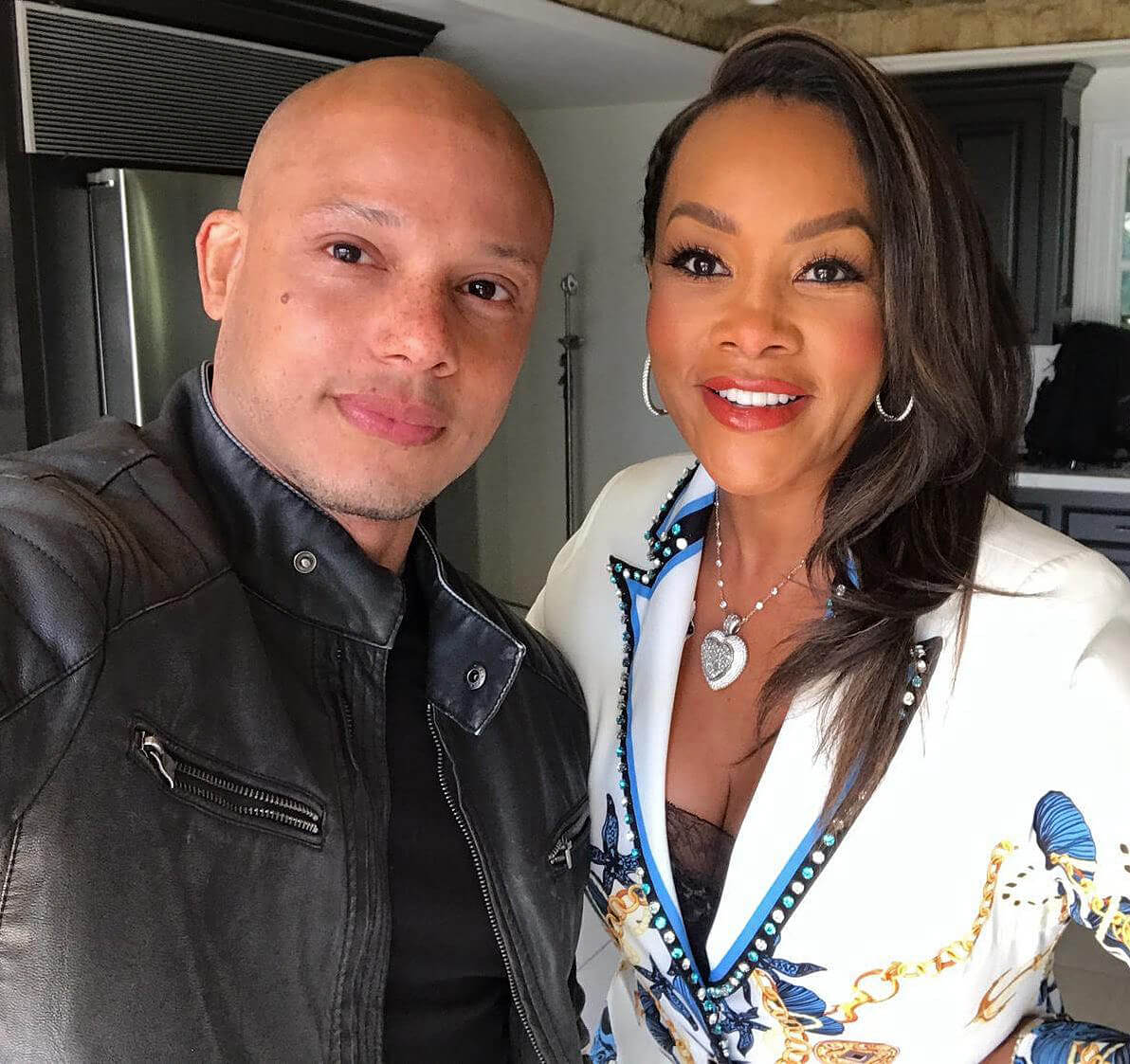 Jamaican born actor Marcos James with Vivica A. Fox.  Sure Thing Productions