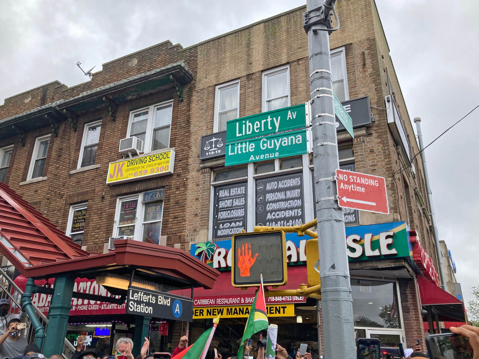Liberty Ave. Lefferts Blvd. intersection conamed Little Guyana Avenue