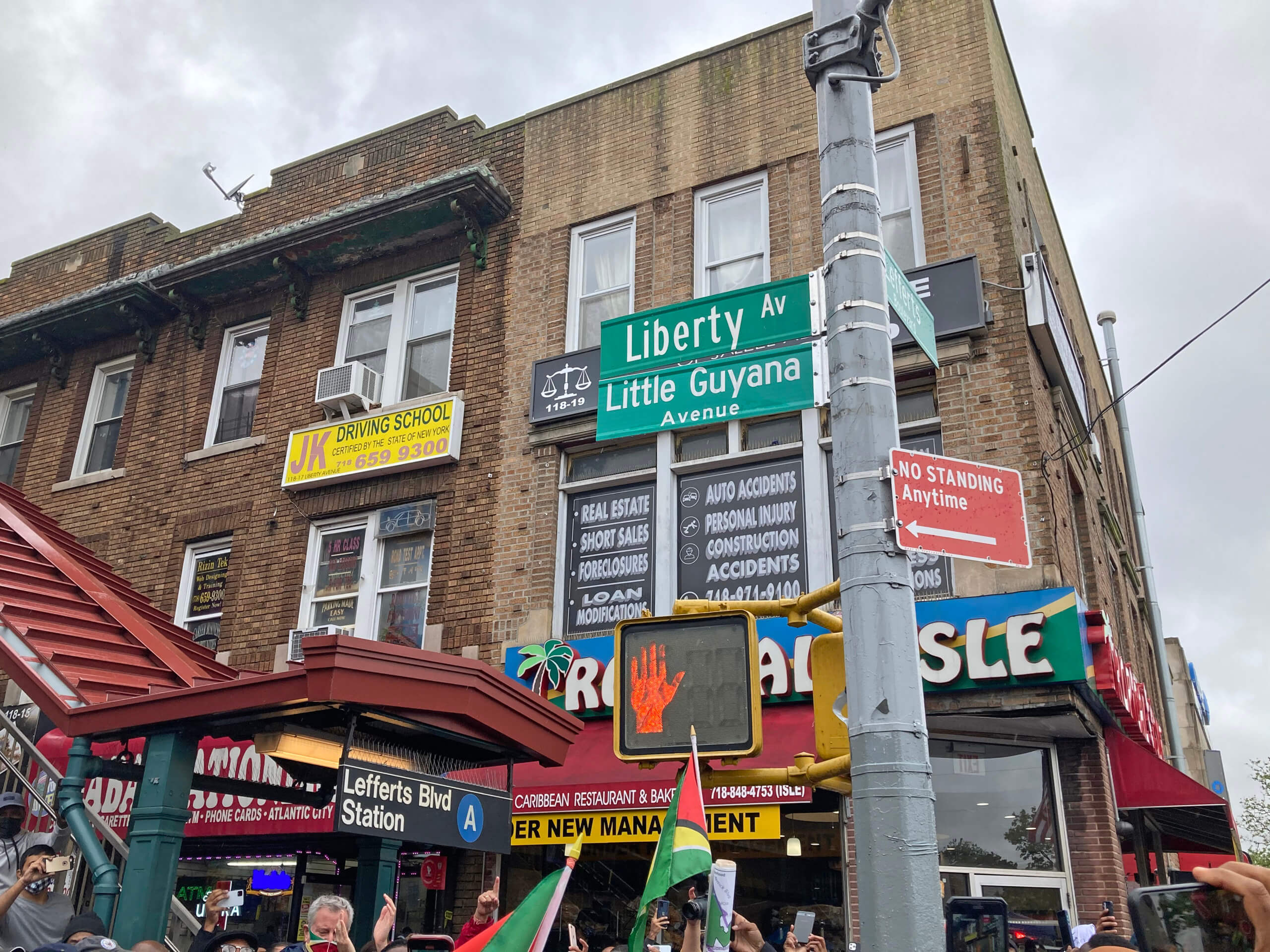 Liberty Ave. Lefferts Blvd. intersection conamed Little Guyana Avenue
