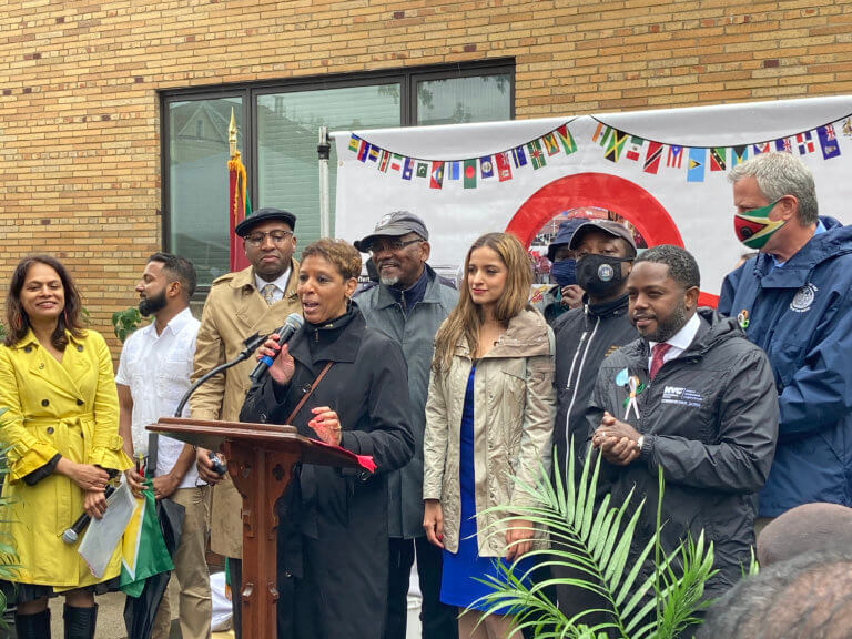 Liberty Ave. Lefferts Blvd. intersection conamed Little Guyana Avenue Caribbean Life