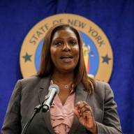 New York State Attorney General, Letitia James, speaks during a news conference, to announce criminal justice reform in New York City, U.S., May 21, 2021.