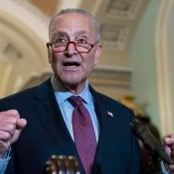 Senate Majority Leader Chuck Schumer, D-N.Y., speaks to reporters after the Democrats' policy luncheon, on Capitol Hill in Washington, Tuesday, July 20, 2021.