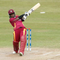 Deandra Dottin of West Indies in action against Australia during a ICC Women's World Twenty20 2009 Group A match in 2009.