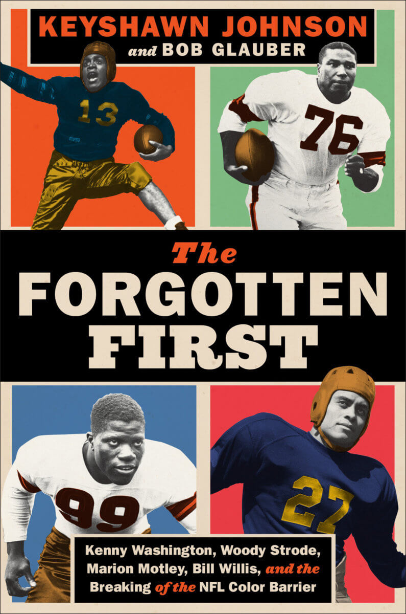 Book cover of “The Forgotten First” by Keyshawn Johnson and Bob Glauber.