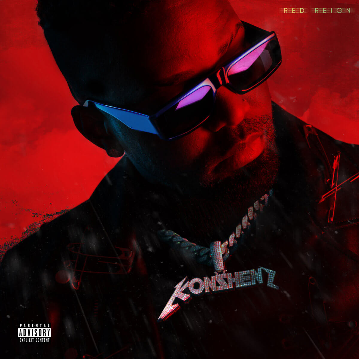 Front cover of Konshens’ “Red Reign” album. v