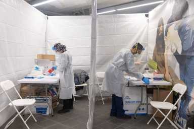 New popup COVID-19 testing site at Times Square in New York