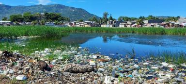 Plastic pollution harms the environment in Haiti.