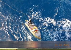 A good Samaritan rescued and reported to Sector Key West watchstanders of a vessel, Jan. 1, 2021, approximately 25 miles west of Boot Key, Florida