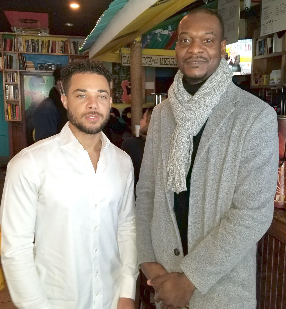 Jamaican actor, Nick Creegan and Zbek Nelson.  Blue & Bougie/Anthony Turner