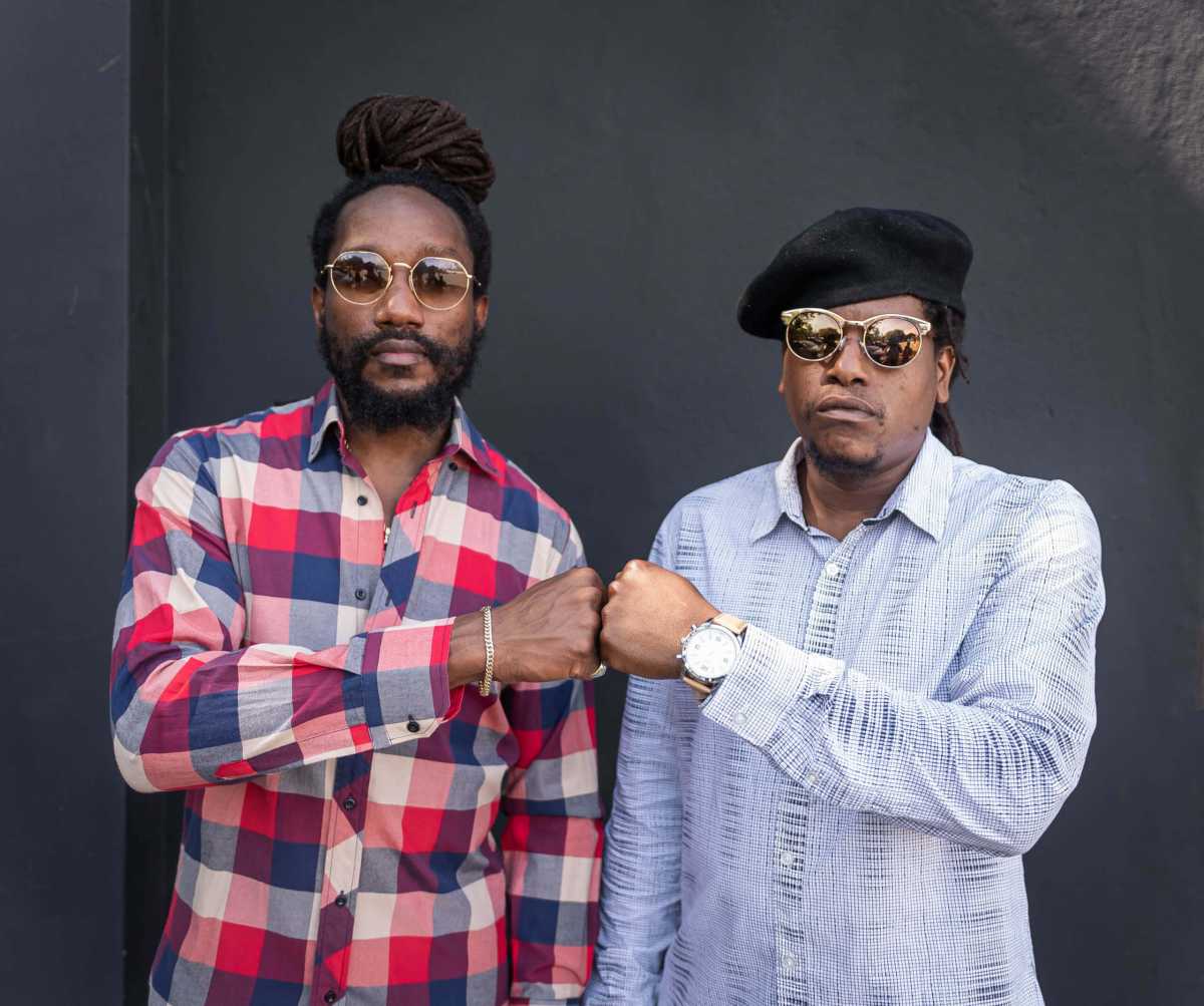 Kabaka Pyramid, left, with Black Am I. Tizzy Tokyo