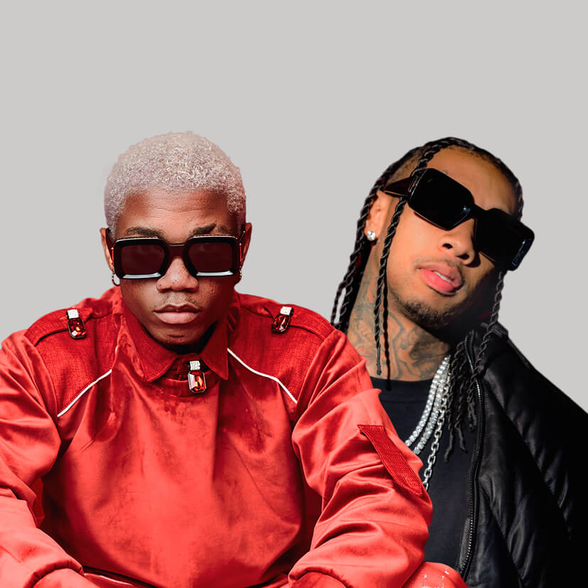 KiDi (left) collaborates with Tyga on his remix of “Touch It.” Empire Records