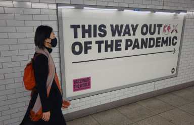 Coronavirus posters in London