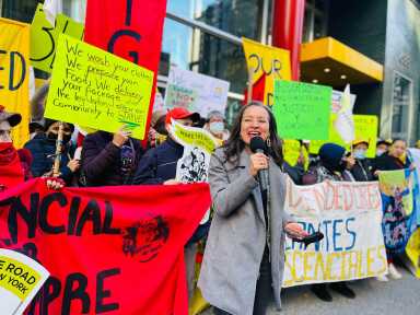 Excluded worker press for Inclusion in State Budget.   Make the Road New York