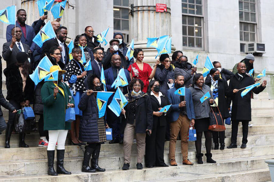 St. Lucians participate in flagraising ceremony Caribbean Life