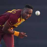 West Indies' Dwayne Bravo in action.