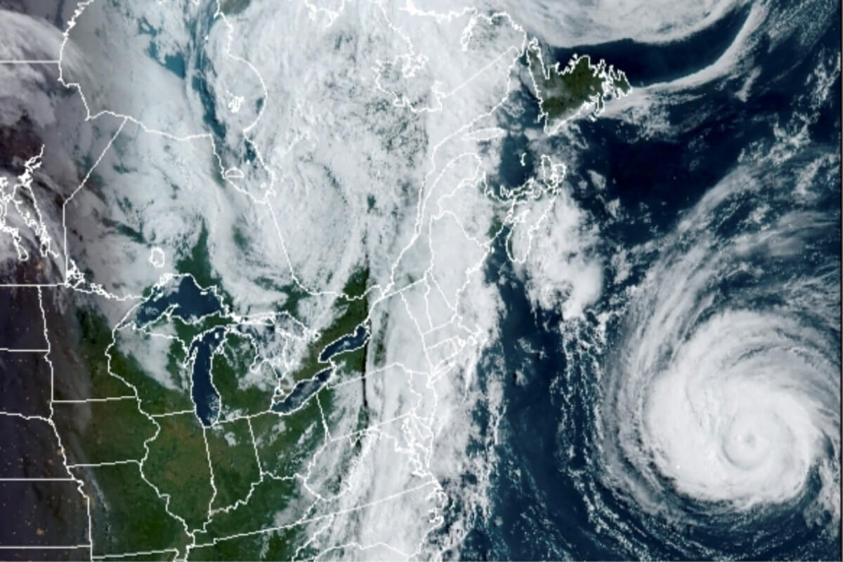 FILE PHOTO: Satellite image of Hurricane Larry