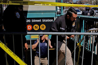 Shooting at a subway station in New York City