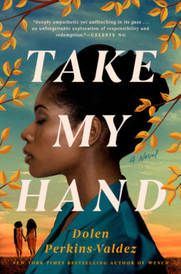 Book cover of “Take My Hand” by Dolen Perkins-Valdez.