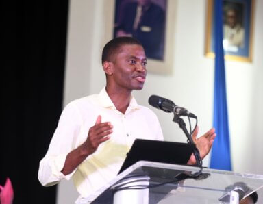 Grenada's Prime Minister Dickon Mitchell.