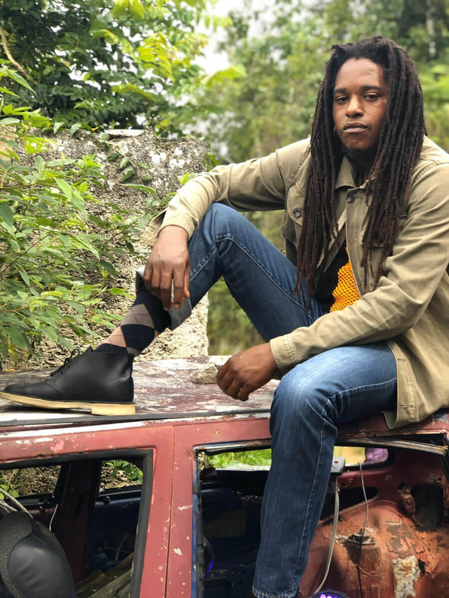 Jamaican Reggae singer, Black Am I.  Black Am I