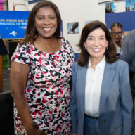 Governor Kathy Hochul seen with Attorney General Letitia James