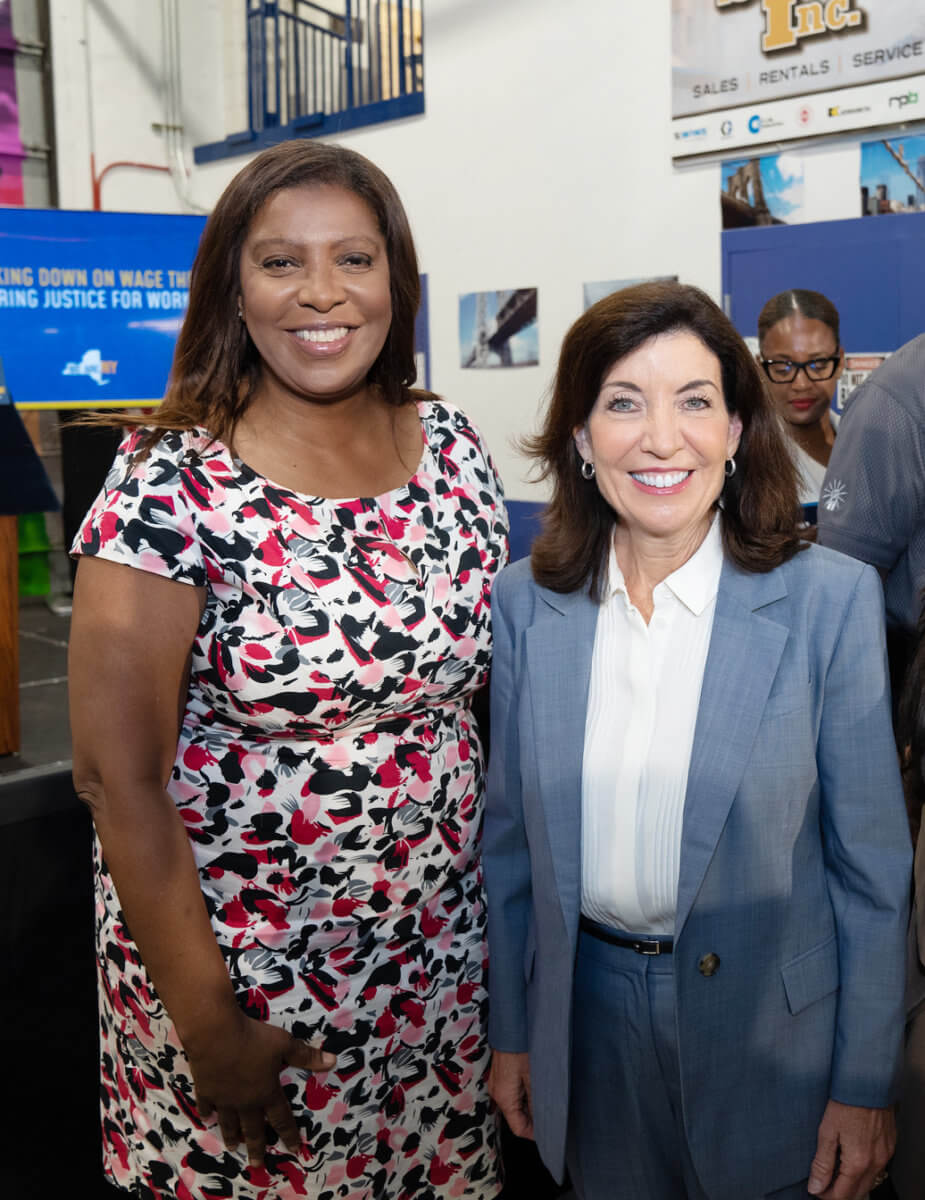 Governor Kathy Hochul seen with Attorney General Letitia James