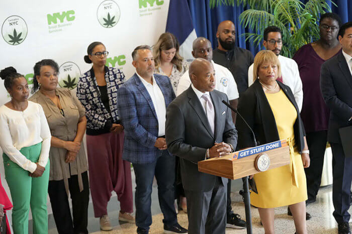 Mayor Eric Adams announces new Initiative to equitably grow marijuana industry in NYC.
