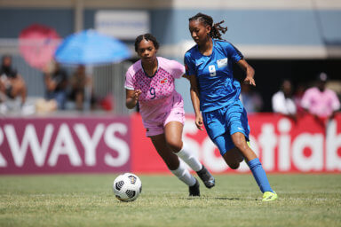 Match day one action between Martinique and Bermuda in the 2022 CONCACAF Girls’ Under-15 Championship.
