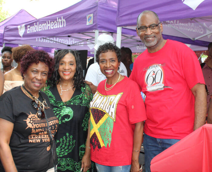 Founder of the Carlos Lezama Archives & Caribbean Cultural Center, Yolanda Lezama-Clark, Dr. Evelyn Castro, Congresswoman Yvette D. Clarke and T&T Consul General to NY, J. Andre Laveau at the 10th Annual Pan Fest.