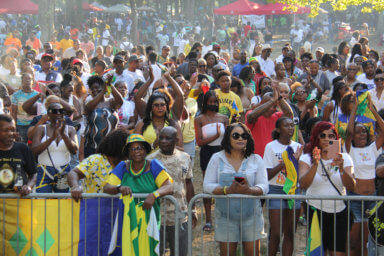 A section of the massive party crowd at Vincy Day USA Picnic at the Heckscher State Park in East Islip, Long Island.