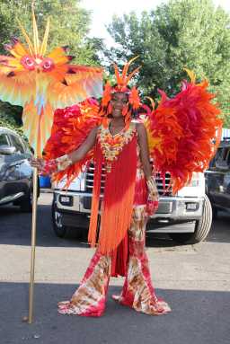 Kajmair Henry, 11, portrays "Wings of Pyro."