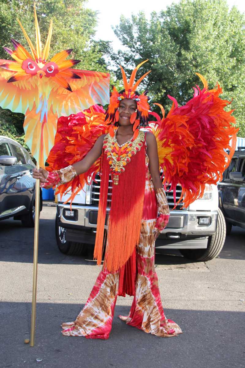 Kajmair Henry, 11, portrays "Wings of Pyro."