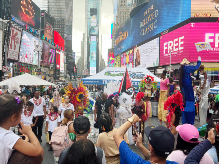 The climax of a wonderful day of Carnival culture in Times Square.