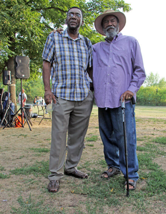 Dr. Kendall Stewart, right, with former St. Vincent and the Grenadines Government Minister Bernard Wyllie. 