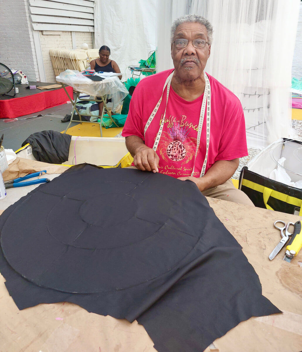 Master wire-bender and costume designer, Clifford Smith, Jr. a Trinidad & Tobago native.