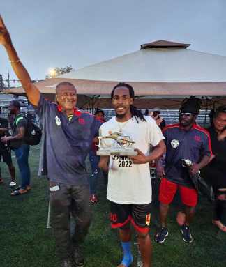 MVP and Best Goal Keeper Josh Charles, center.