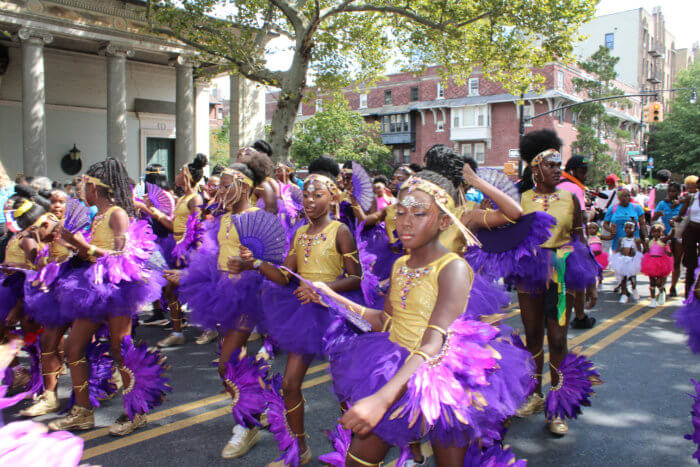 Sesame Flyers junior Mas band revel at the return of the Junior Carnival Day Parade in Crown Heights on Saturday, Aug. 3, 2022.