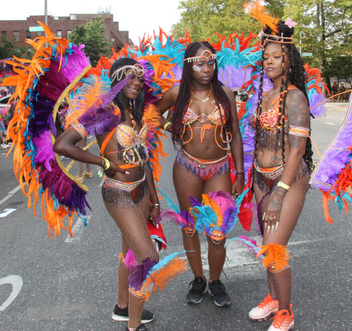 From left: Sisters Kacie and Kelsta James, with Alexis Arrington, represent Island Girls in Branches and Associates.