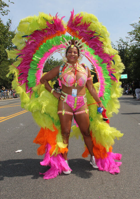 Trinidadian Rhea Smith, WIADCA board member, portrays "Fao" with Sesame Flyers.