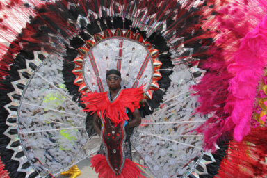 Vincentian Francis De Silva portrays "Pitch Lake on Fire" for D'Midas International NY.