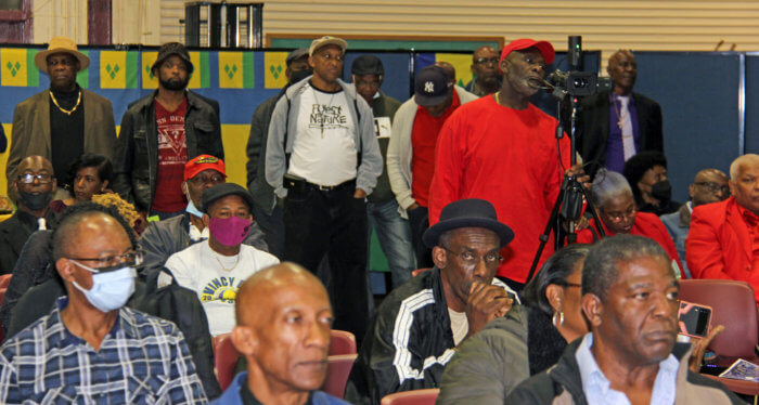 A section of the audience at the town hall meeting with St. vincent and the Grenadines Prime Minister, Dr. Ralph Gonsalves.