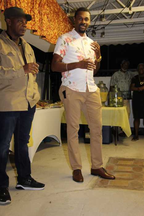 New SCG Consul General Rondy McIntosh addresses reception.