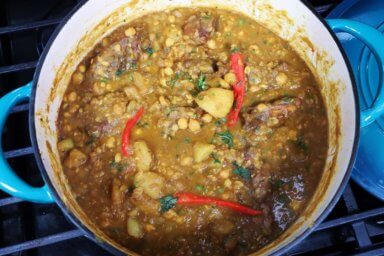 Chana aloo with chicken