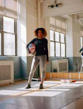 Brooklyn Fencing Olympian, Nzingha Prescod.
