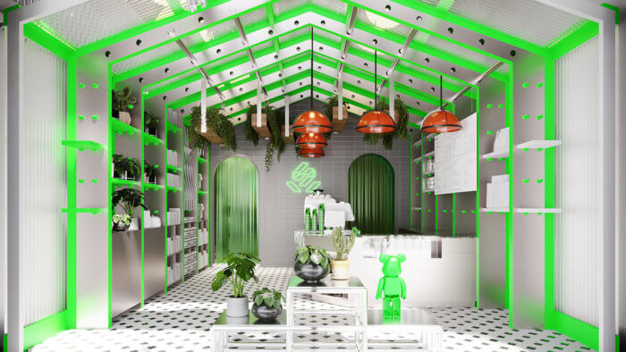 A rendering of The Greenhouse Cafe. 
