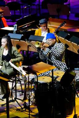 Trinidadian composer Etienne Charles at the Lincoln Center in Manhattan.