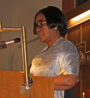 Amb. Lou-Ann Gilchrist delivers Independence Message.