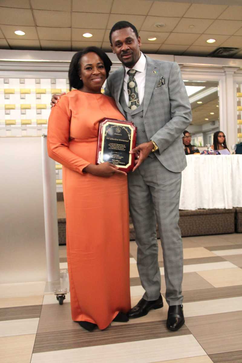 Dr. Charlene Emmanuel with St. Vincent and the Grenadines Consul General Rondy McIntosh.