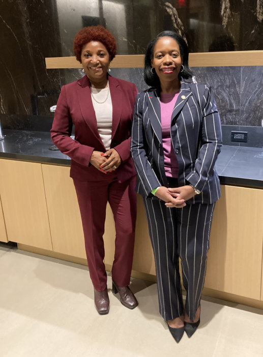 Mercedes Narcisse, (left) New York City Council Member representing Brooklyn's 46th District and Rita Joseph, member of New York City Council for 40th District.