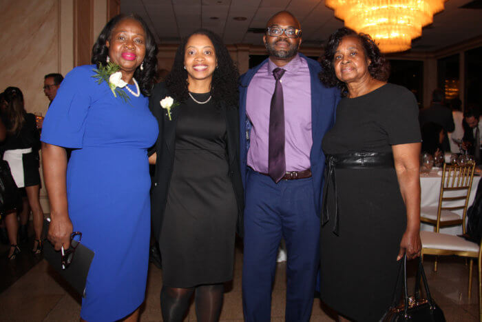 Justice Sylvia Hinds-Radix, left, with family members.